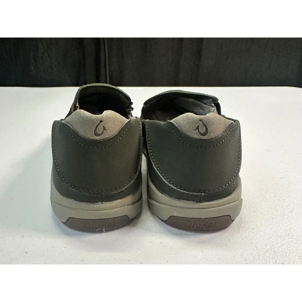 OluKai Lae'ahi Men's Slip On Mesh Sneakers Dark Olive Green 10443-NQNQ Size 9.5